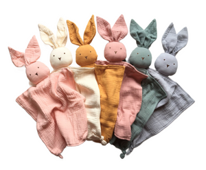 Organic Cotton Bunny Security Blanket/Baby Lovey