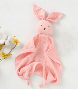 Organic Cotton Bunny Security Blanket/Baby Lovey