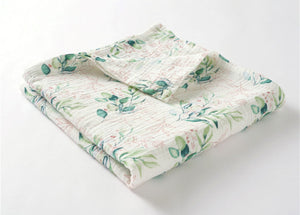 Organic Muslin Swaddle Blanket/ Baby Stroller Blanket