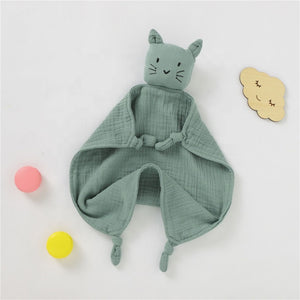 Organic Cotton Kitten Security Blanket / Baby Lovey