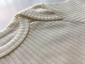 Short Sleeved Ribbed Baby Onesie
