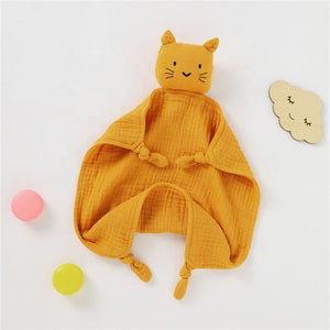 Organic Cotton Kitten Security Blanket / Baby Lovey